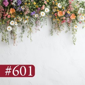 601 Pastel Flower Draped White