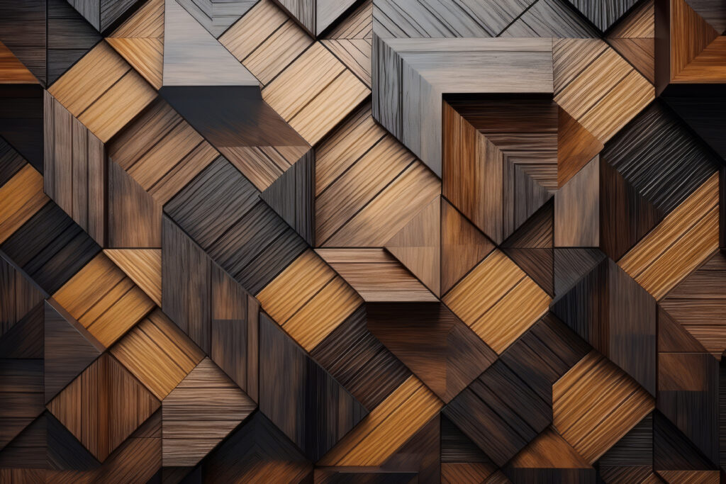 119 Geometric Wood
